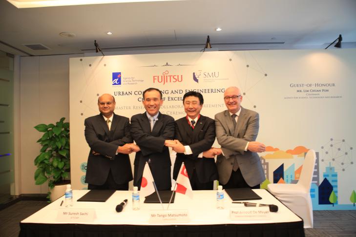 SMU Partners Fujitsu and A*STAR To Tackle Sustainable Urban Operations